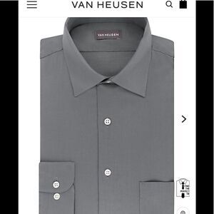 Van Heusen regular fit lux sateen dress shirt.